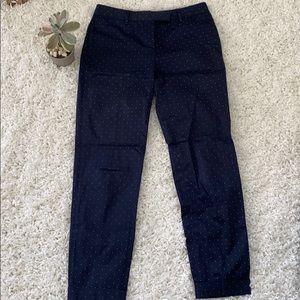 Paul Smith navy polka dot pants, cuffed bottoms